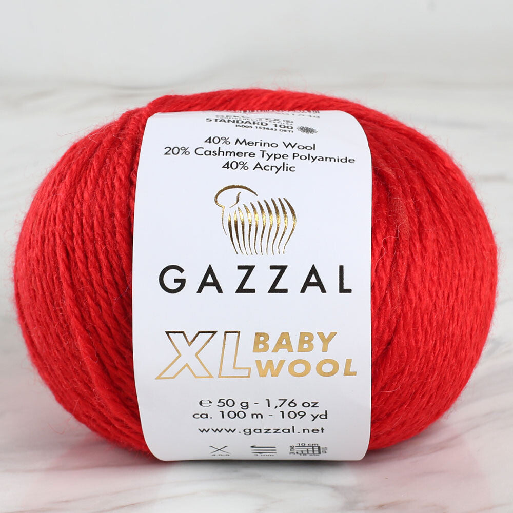 Gazzal Baby Wool XL Kırmızı Bebek Yünü -811XL